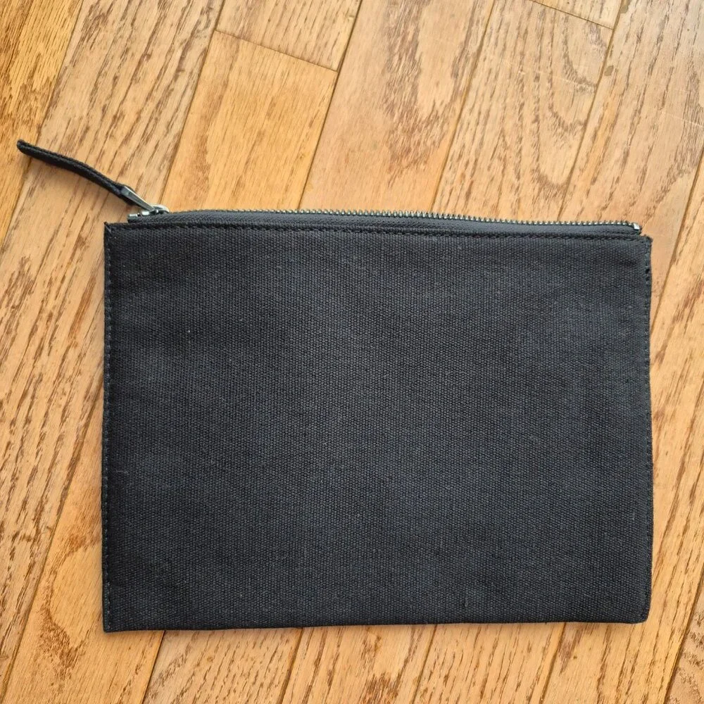 BALENCIAGA PARIS Multiuse Pouch Travel Zip Bag Clutch Black & White - Picture 7 of 9